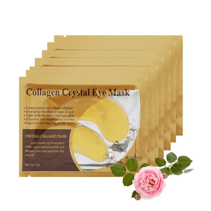 20 piezas-mascarilla de cristal con colágeno dorado, parches para el cuidado de la piel, reafirmante, hidratante, nutritiva, productos para el cuidado de la piel de los ojos, 10 pares
