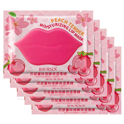 Mascarilla de labios hidratante, reparación de líneas, imperfecciones, aclara la línea de labios, máscara de Gel de colágeno, Color de labios, producto para el cuidado de la piel, 5/10 Uds.