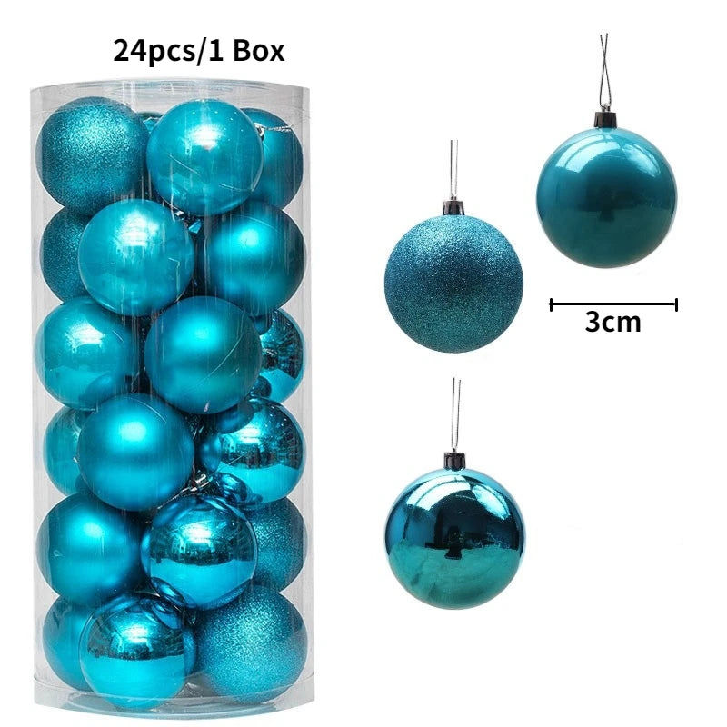 24/36 Piezas de Bolas de Navidad Colgantes, Decoración para Árbol de Navidad, Decoración Interior para el Hogar, Año Nuevo 2026, Artículos para Fiestas DIY