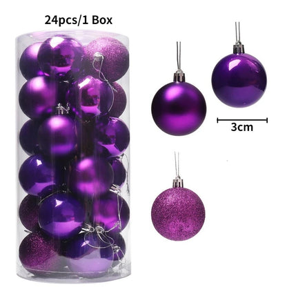 24/36 Piezas de Bolas de Navidad Colgantes, Decoración para Árbol de Navidad, Decoración Interior para el Hogar, Año Nuevo 2026, Artículos para Fiestas DIY