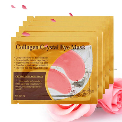 20 piezas-mascarilla de cristal con colágeno dorado, parches para el cuidado de la piel, reafirmante, hidratante, nutritiva, productos para el cuidado de la piel de los ojos, 10 pares