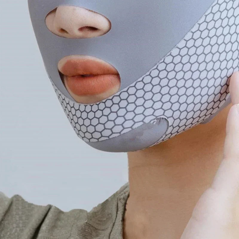 Estiramiento Facial con cara para dormir, moldeador en V, vendaje adelgazante Facial, relajación, forma de elevación, Reduce la barbilla doble, banda para adelgazar la cara, masaje