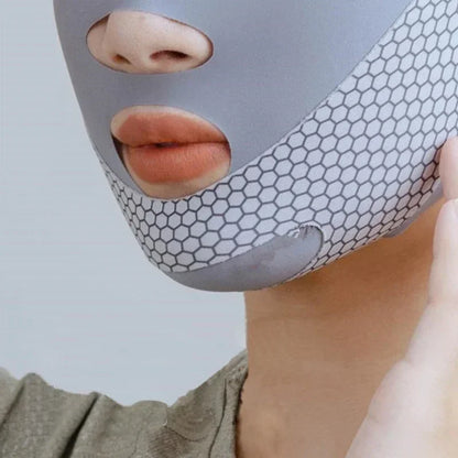 Estiramiento Facial con cara para dormir, moldeador en V, vendaje adelgazante Facial, relajación, forma de elevación, Reduce la barbilla doble, banda para adelgazar la cara, masaje